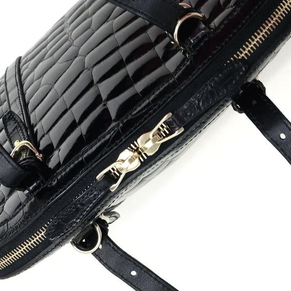 Gucci Crocodile Leather Handbag Black - Picture 12 of 13